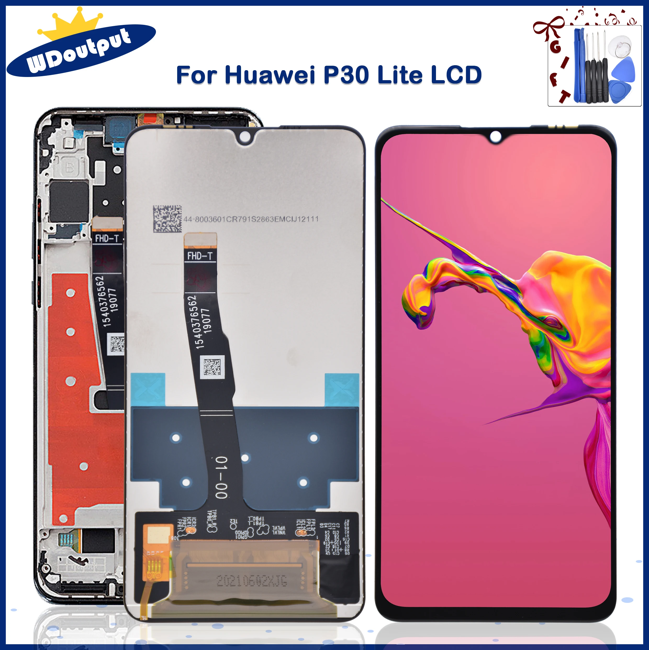 

6.15"Original For Huawei P30 Lite LCD Display Touch Screen Digitizer Assembly Frame for Huawei P30 Lite Nova 4e MAR-LX1 LX2 AL01