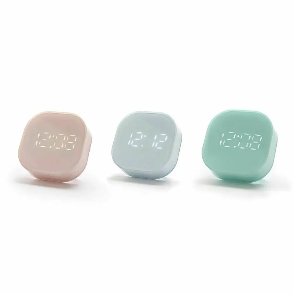 

Electronic Square Silent Bedside Alarm Clock Intelligent Home Magnetic Supplies Temperature Attraction Desk Clock Sensing D G2M3