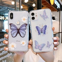 punqzy butterfly flower and animals phone case for iphone 13 12 11 pro max 6 8 7 plus xr xs se 2020 soft tpu high quality cover