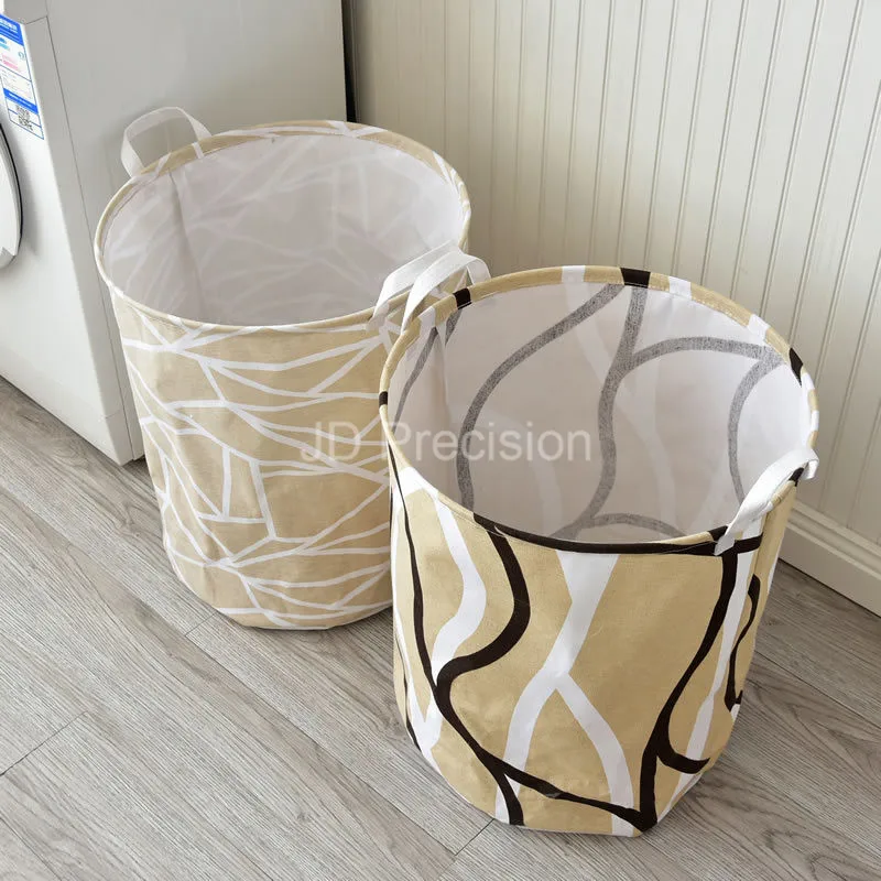 

Collapsible Laundry Basket Large Waterproof Storage Basket Cotton Linen Sundries Toy Basket Home Toy Clothes Storage Organizer
