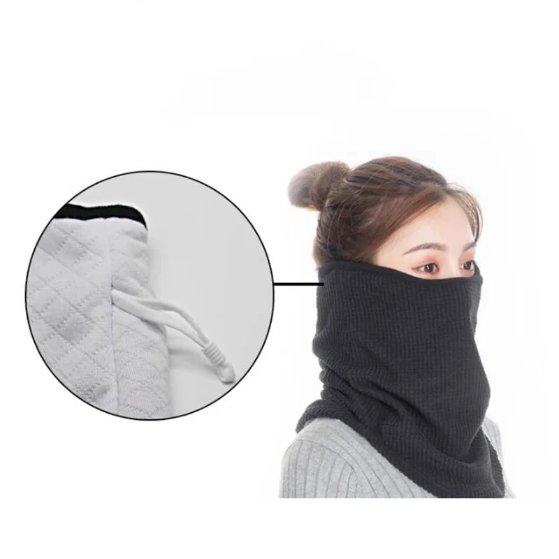 

Solid Cycling Scarves Outdoor Head Scarf Autumn Winter Warm Neck Protection Cotton Bandana Hairband Women Biker Sports Headwear