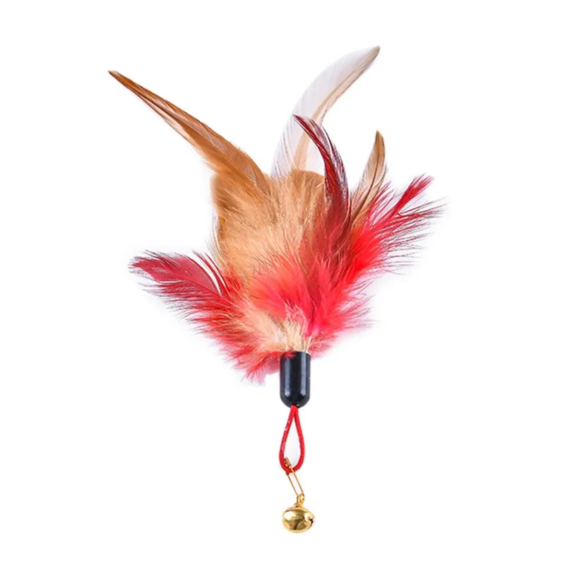 5 шт. игрушка для кошки &quotДразнилка&quot палочка заправки зажигалок перьях Замена с