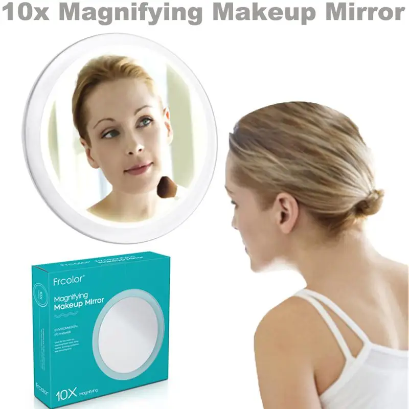 5.9 Inch 10x Magnifying Makeup Mirror Round Wall Mounted Cosmetic Mirror Bathroom Magnification Mirror with 3 Suction Cups