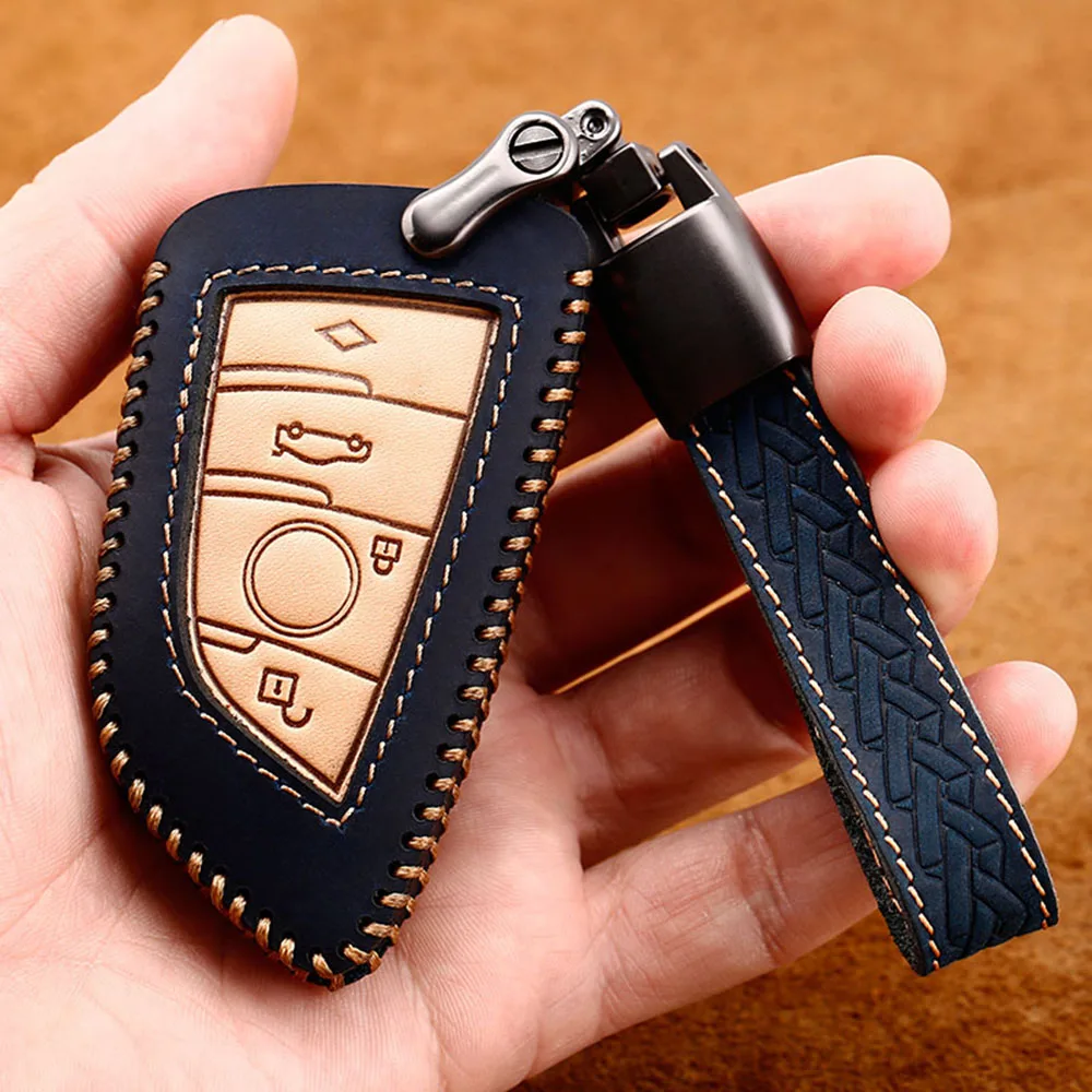 Модный кожаный чехол для автомобильного ключа с дистанционным управлением BMW 1 3 4