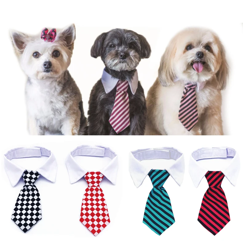 Полосатый галстук бабочка для кошек и собак регулируемый ошейник домашних