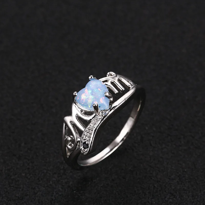 Inlaidletters MOM Europe America couple ring mother's day ladies gift jewelry engagement wedding Metal rings | Украшения и