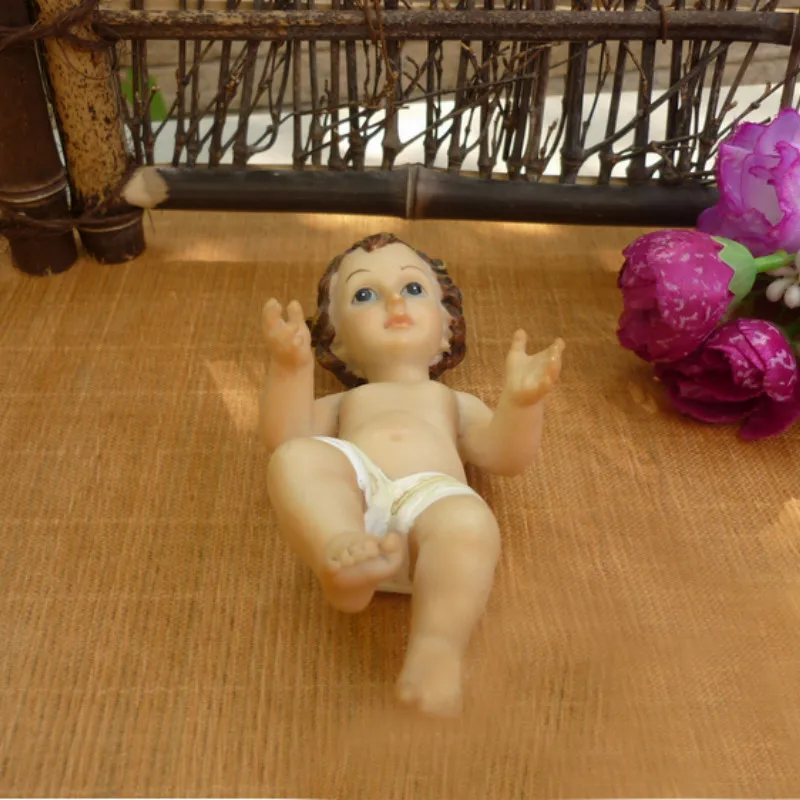 Принадлежности для католической евангелической церкви орнамент Jesu Manger статуя Младенца Санты ягненок Божий подарок Iesus фигурки Христос ремесло - Цвет: 15CM