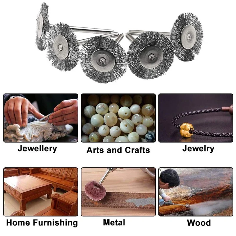 

30Pcs Sanding Head Set Mix Polishing Wheel Rotary Tool Cleaning/Rust Removal/Grinding/Polishing for Rotary Tools