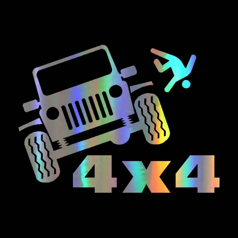 

LLY-1302 Car Stickers 4x4 Cross Country Rally Modeling Decal PVC Auto Motorcycle Waterproof Window Covering Scratch Sticker