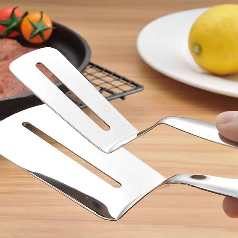 

Stainless Steel Food Tongs Grilling Shovel Frying Steak Fried Fish Barbecue Clip BBQ Baking Kitchen Accessories