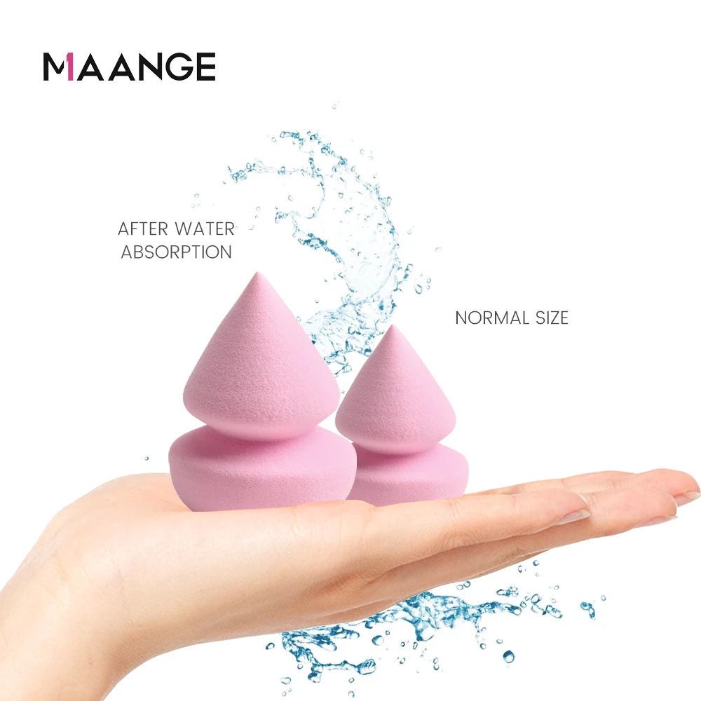 MAANGE 2 предмета безлатексный розовый макияж губка пуфы для влажной и сухой двойной