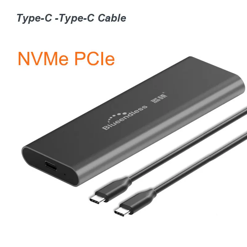Type C to Type C PCIE M.2 NVME USB SSD корпус M ключ Тип C USB 3,1 2240/2280 SSD чехол алюминиевый 10 Гбит/с внешний корпус жесткий диск внешний - Цвет: Type C to Type C