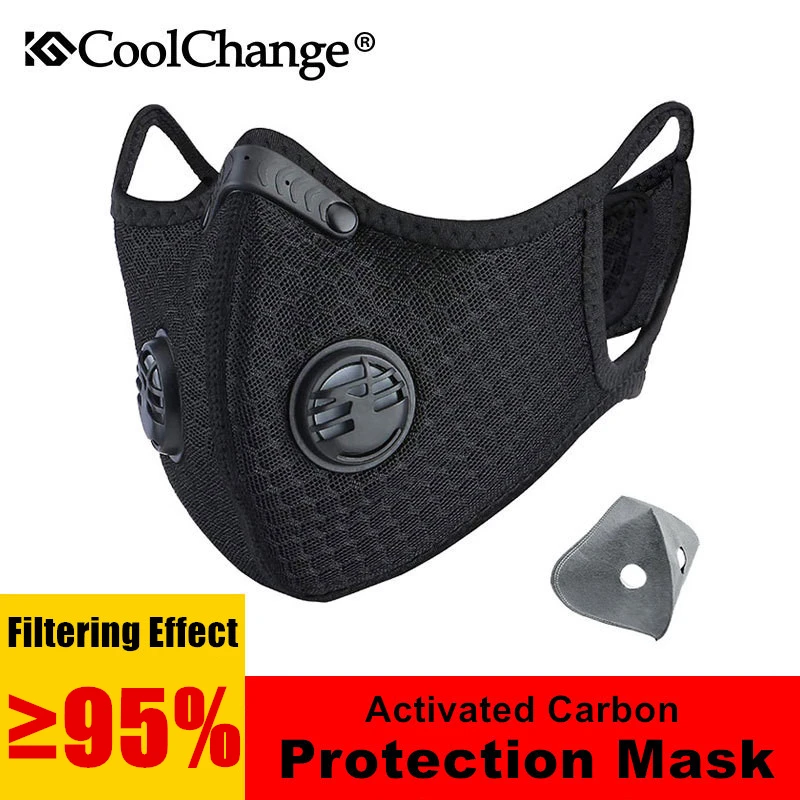 Мужская и женская велосипедная маска на половину лица с фильтром из