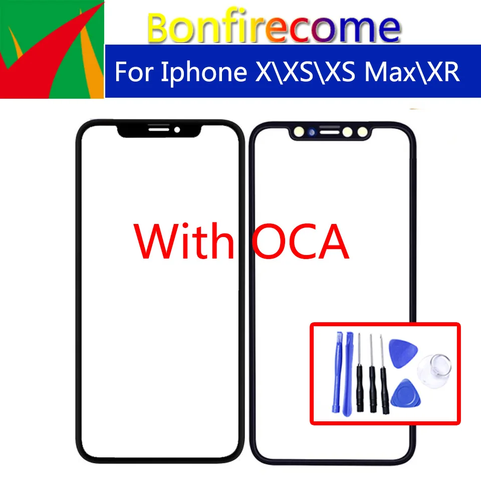Сенсорная панель для iphone X/ XS Max /XR внешнее стекло с ЖК дисплеем и лентой OCA