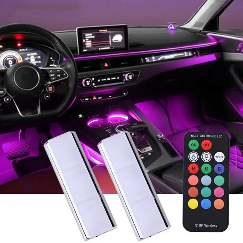 

Портативный автомобильный пульт дистанционного управления RGB окружасветильник Автомобильный интерьер беспроводной USB Светодиодная лента ...