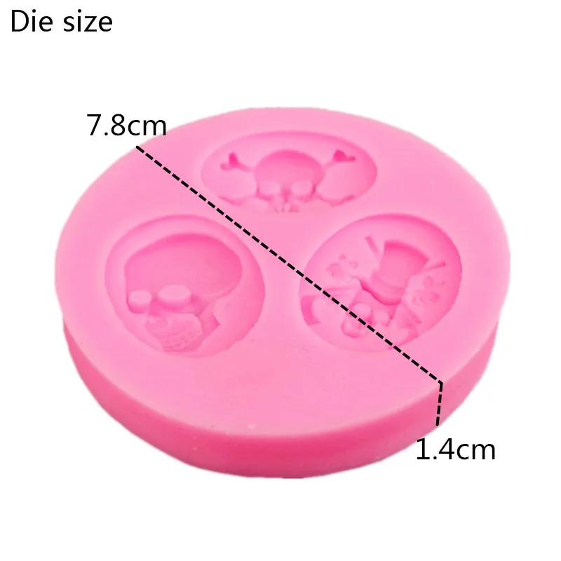 Форма для шоколада в форме черепа форма торта из силикагеля токарного печенья