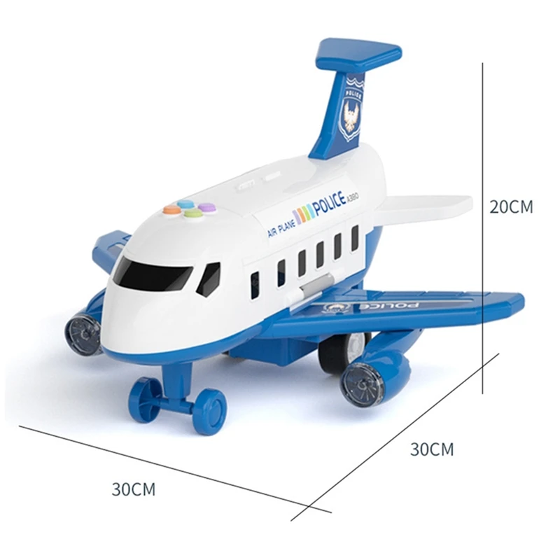 

Music Light Simulation Inertia Children's Airplane Toy with Mini Truck