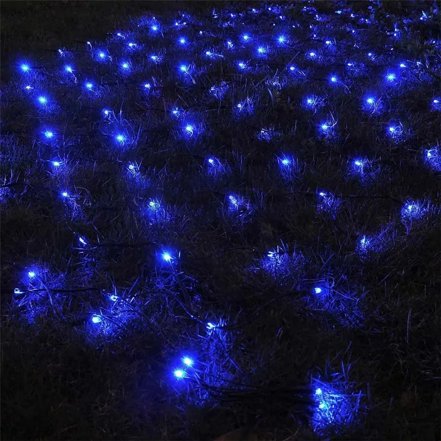 

Solar Powered Curtain String Light 204 LED Solar Net Mesh String Light Party Home Garden Bedroom Wall Tree-wrap Garland Light