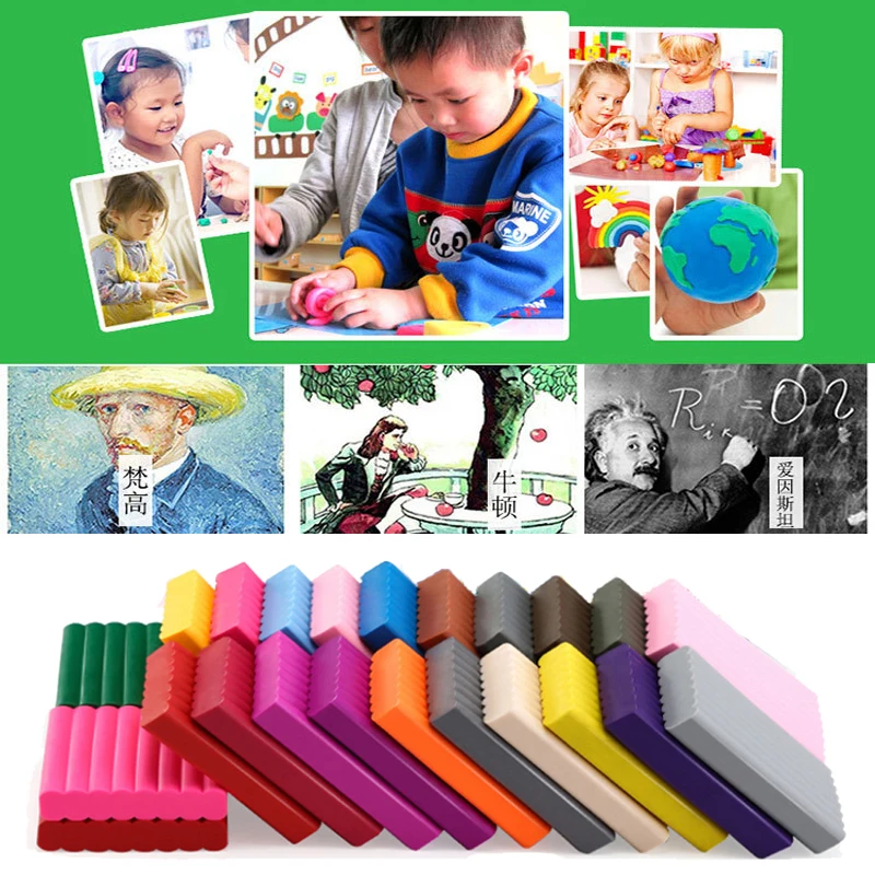 Полимерная глина для выпечки в духовке 24 цвета X20g моделирования пушистый слайм