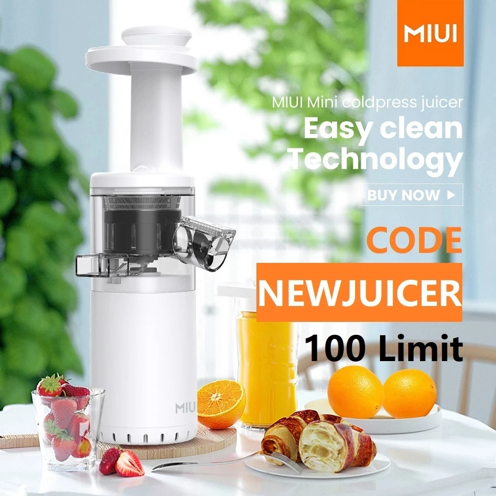 

Xiaomi MIUI Бытовая оригинальная электрическая соковыжималка для еды настенная машина для приготовления пищи новая маленькая мощная мини-соков...