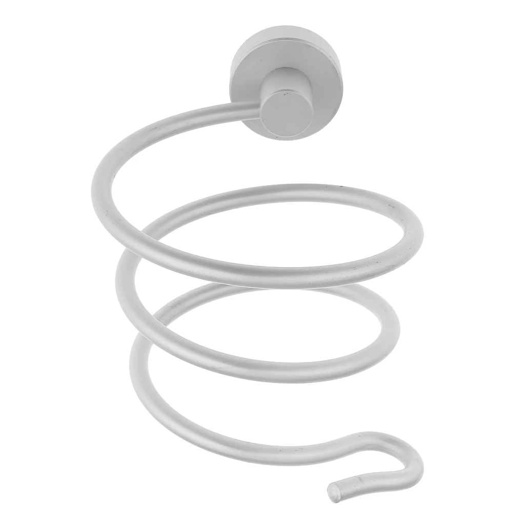 

Durable Aluminum Hair Dryer Blower Holder Organizer Stand Rack Wall Mounted with Screws Nuts