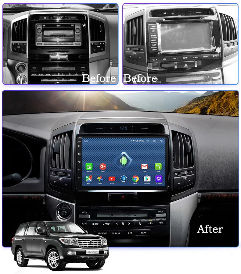4G Lte All Netcom WANQI 9 1 автомобильный DVD GPS плеер для Toyota Land Cruiser 200 LC200 2007 2012 Радио
