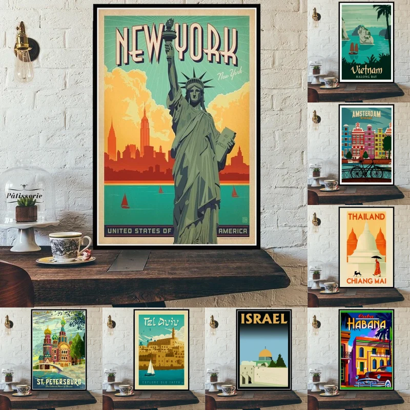 

Europe World City Tour Travel Scenery Canvas Painting Posters And Prints Wall Art Picture Nordic Decoration Home Decor Cuadros