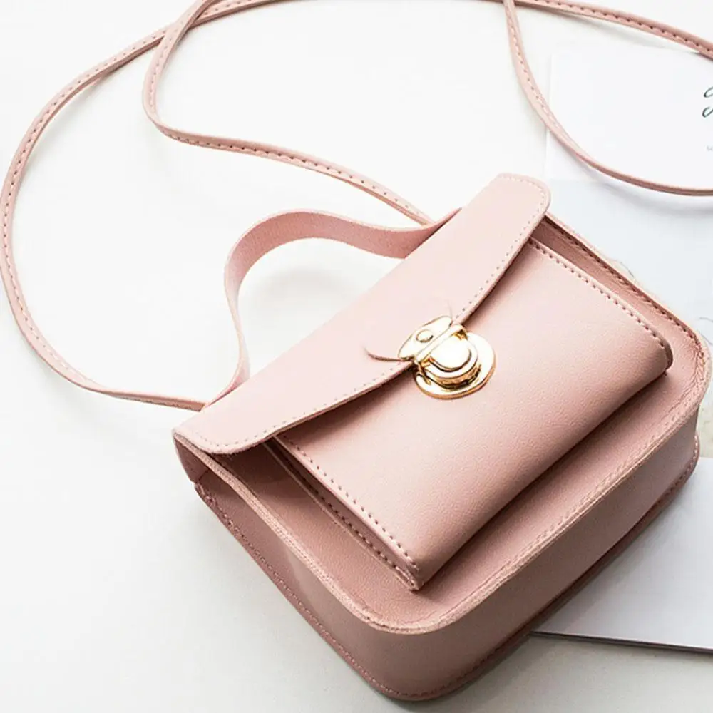 1 шт. модная однотонная женская маленькая сумка через плечо стеганая кошелек с