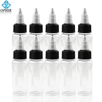 ophir 10pcslot plastic container 30ml 60ml 120ml airbrush ink bottles crystal clear spare paint ink bottle _kd001 10x