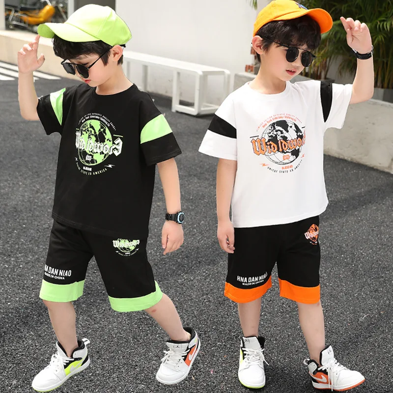 

Kids Tracksuit For Boys Clothing Sets 2021 Summer Toddler Boys Clothes Costume Outfit Suit Children Clothing 4 6 8 9 10 12 Year