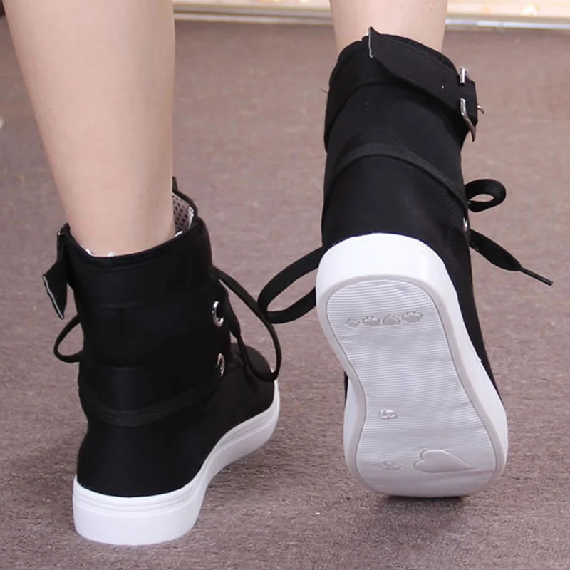 Женская парусиновая обувь на сплошной подошве со Стиль Женские кроссовки с