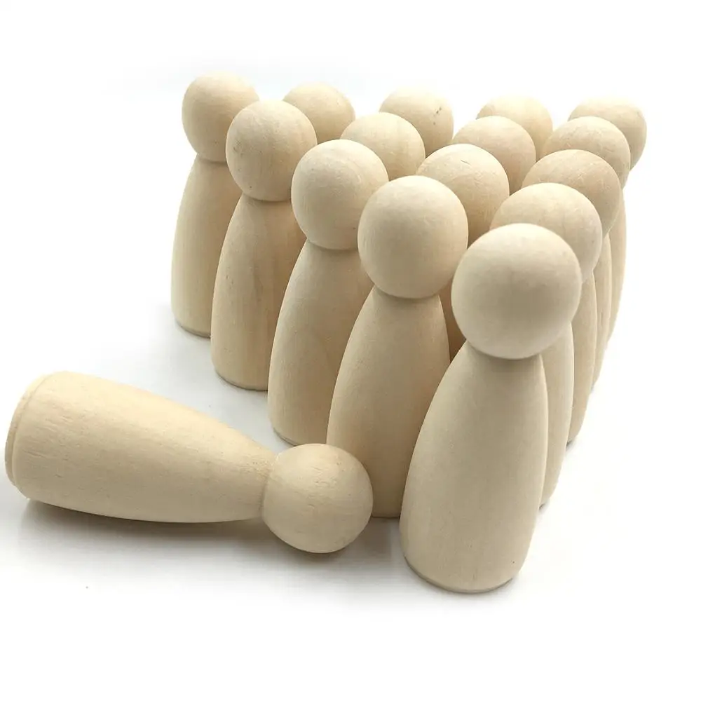 Новая деревянная кукла сделай сам шахматный маркер окрашенный цвет снеговик на