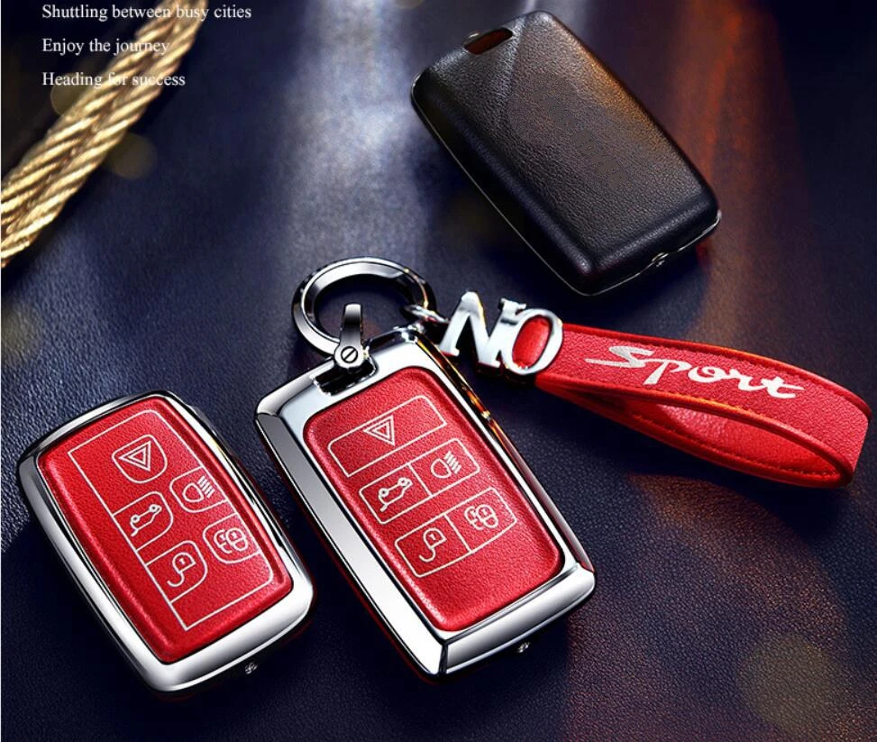Кожаный чехол для автомобильного ключа Land Rover Range Discovery 5 Sport JAGUAR XE XF XJ F PACE 2016 2017 2018