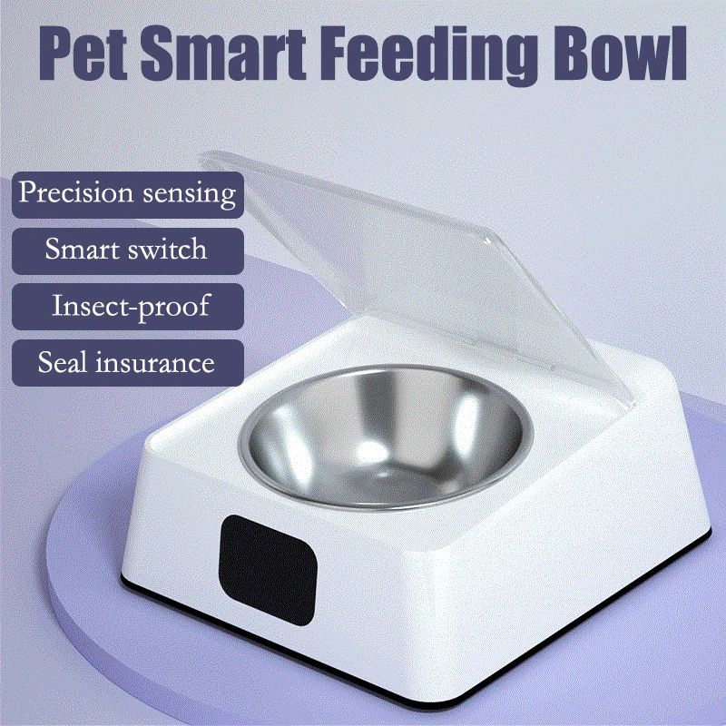 Pet Dog Intelligent Feeding Bowl Keeps Fresh Moisture-Proof Battery-powered Operated Automatic Pet Cat Feeder