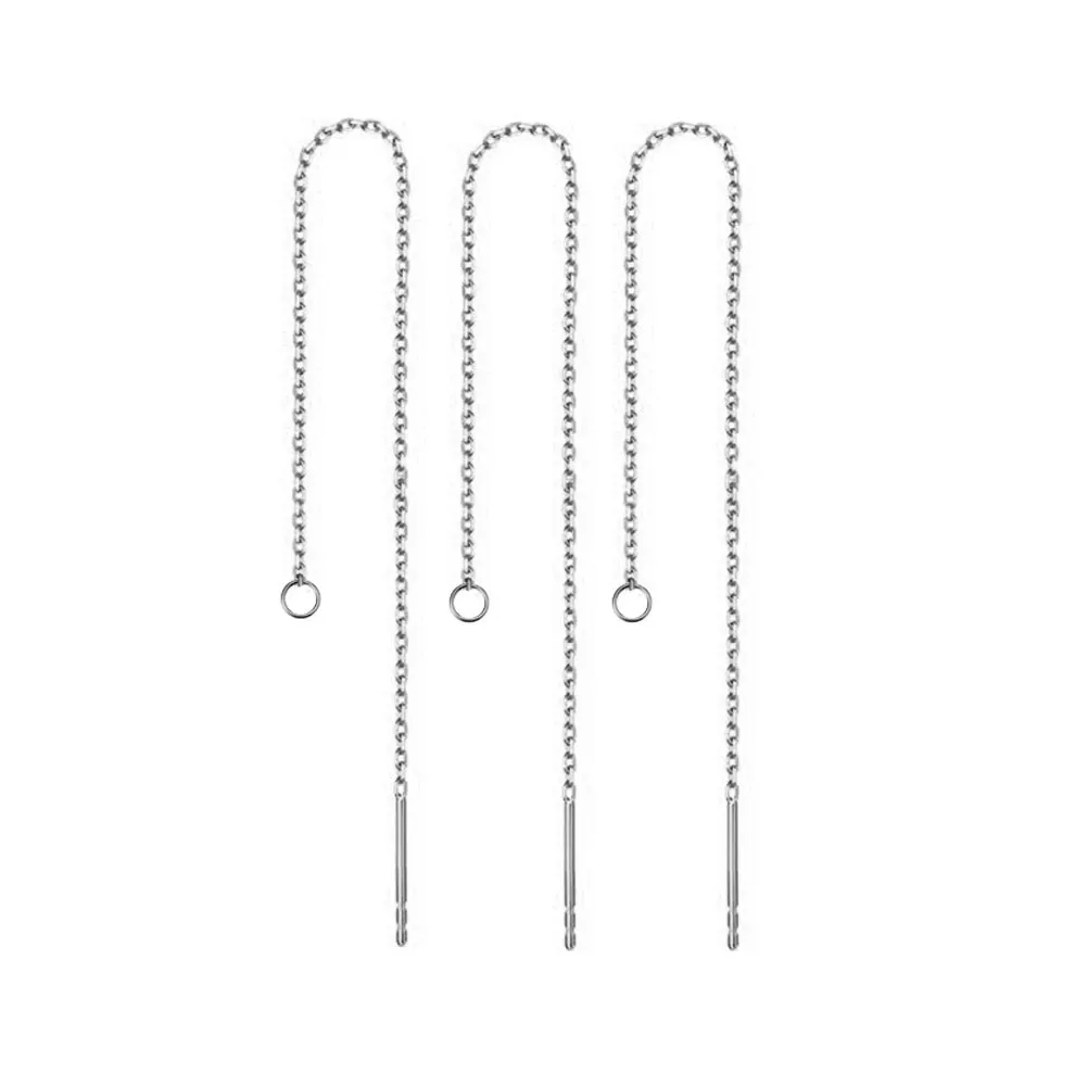 10 шт./лот длинная цепочка из нержавеющей стали с кисточками висячие серьги