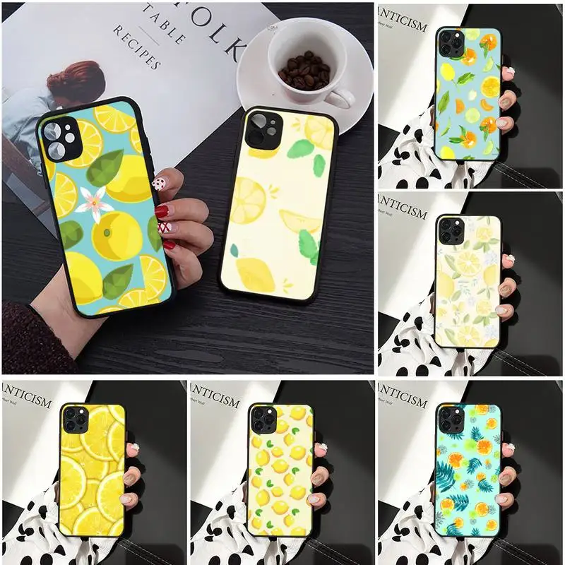 

lemon art aesthetic Luxury coolPhone Case Matte Transparent for iPhone 7 8 11 12 s mini pro X XS XR MAX Plus cover funda