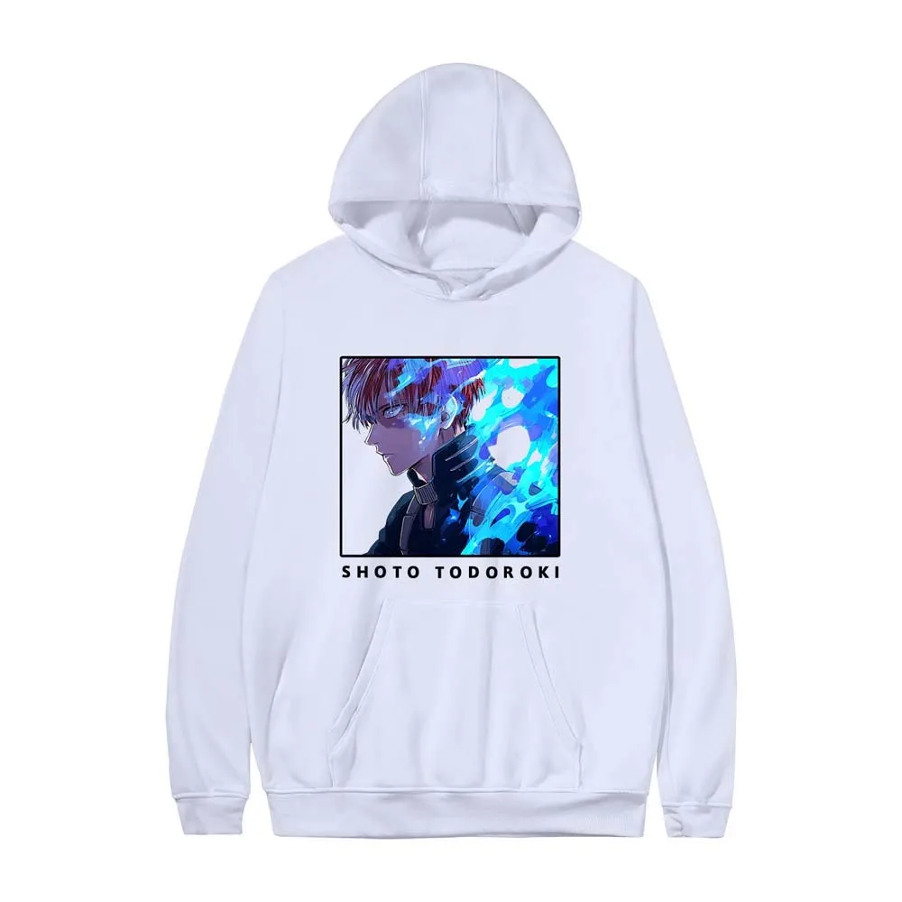 

Hoodies Shoto Todoroki Hooded Sweatshirt Japanese Anime My Hero Academia Cosplay Men Women Streetwear Casual Pullover Tops