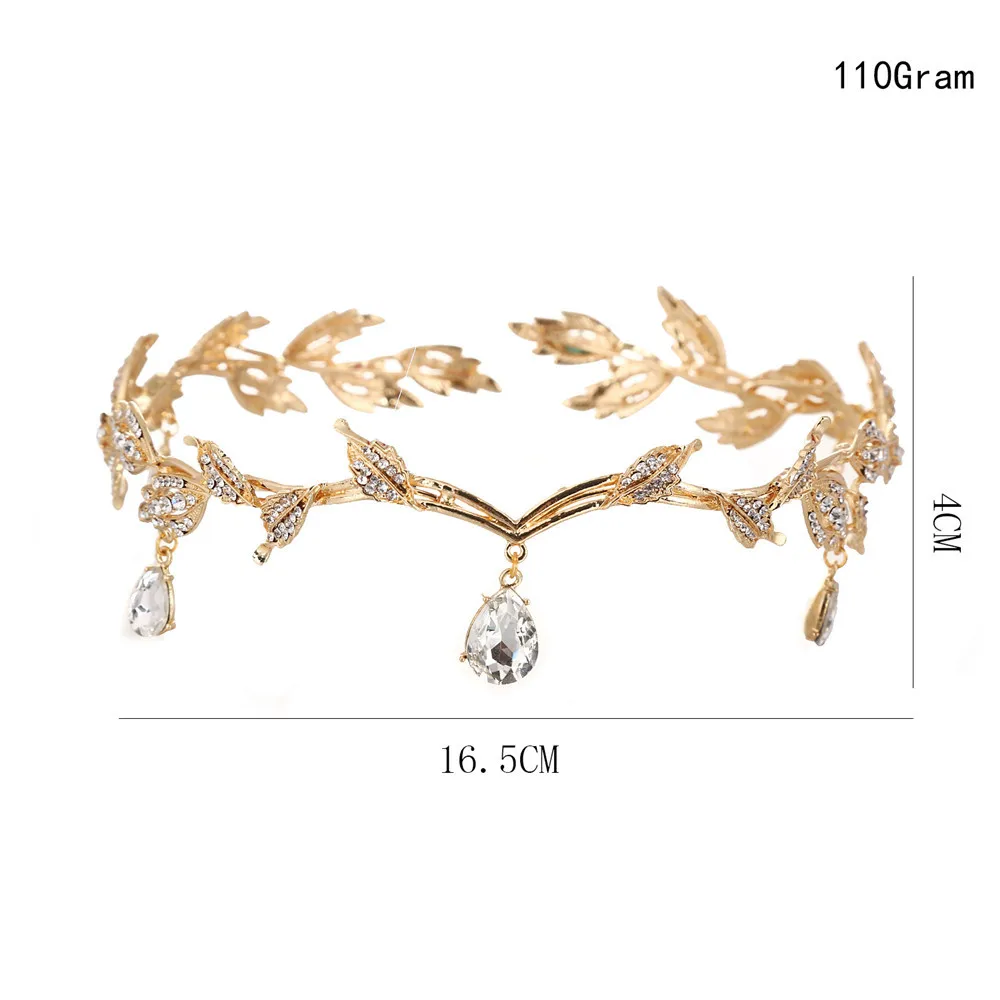 

Luxury Rhinestone Crown Forehead Ornament Bridal Headwear Shiny Waterdrop Crystal Headband Fashion Chic Wedding Jewelry