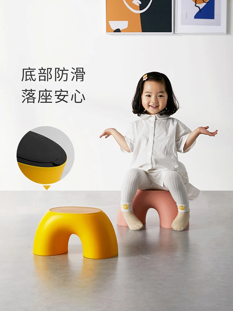 

CX Plastic Stool Household Thickened Low Stool Baby Creative Cute Living Room round Bench