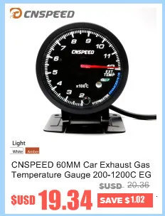 CNSPEED 60 мм Автомобильный датчик температуры воды 50-150C с датчиком температуры воды с белым и янтарным светильник YC101413+ YC100221
