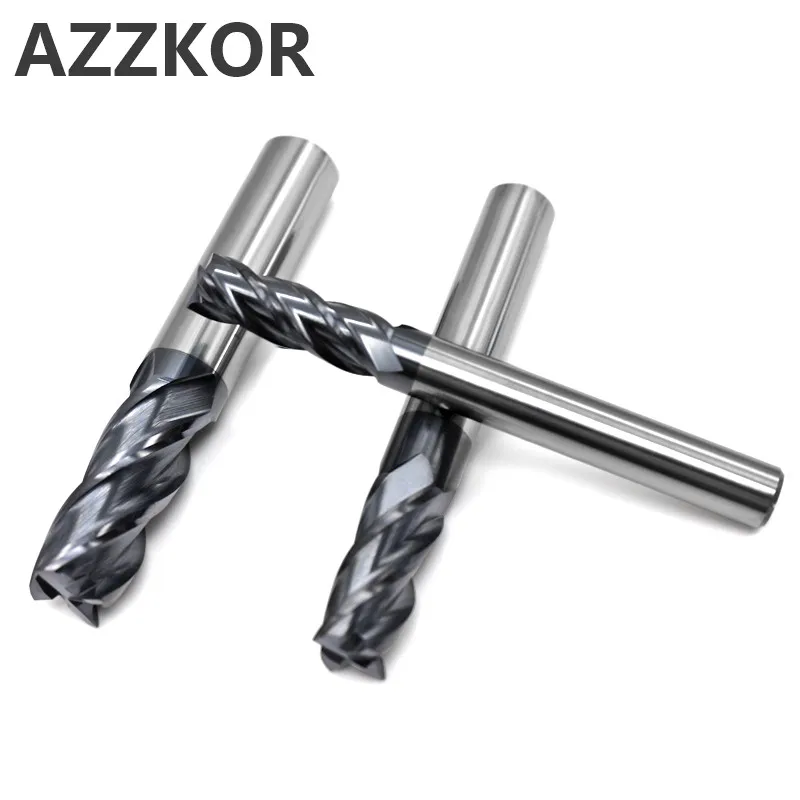 Фреза из вольфрамовой стали с покрытием сплава инструмент для ЧПУ maching EndMill AZZKOR