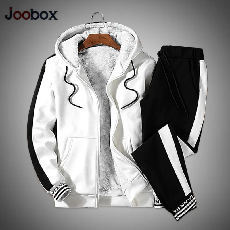 Мужской теплый спортивный костюм на молнии толстая флисовая толстовка с