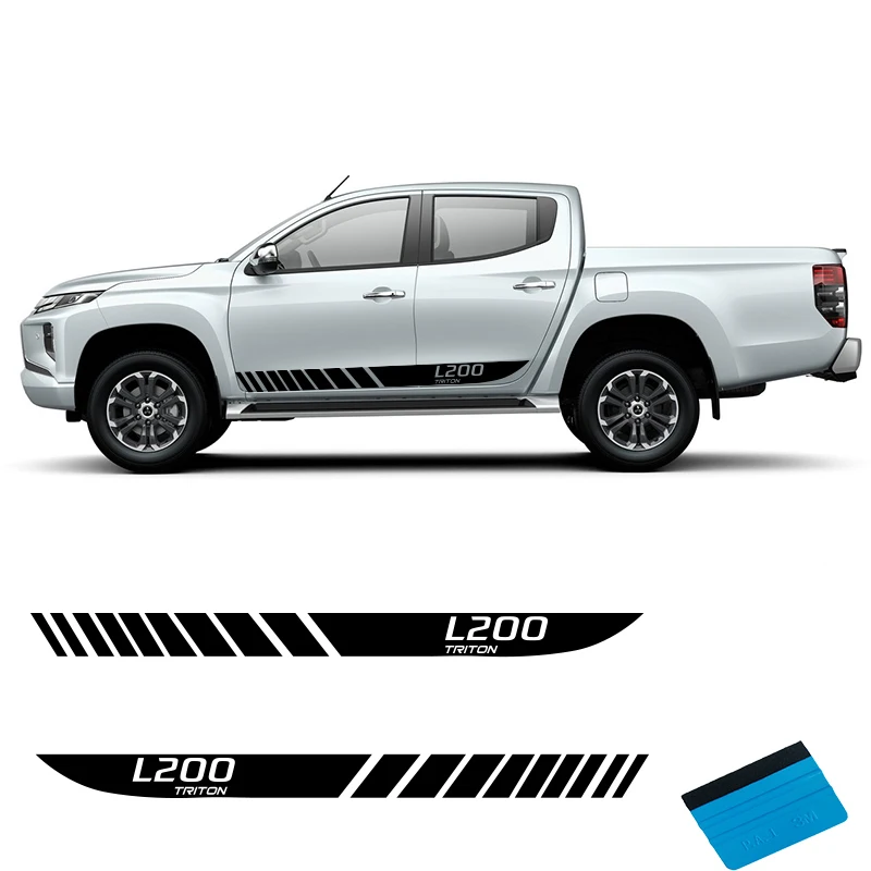 Гоночные полосы для Mitsubishi L200 Triton Графический автомобиль Стайлинг Дверь боковая