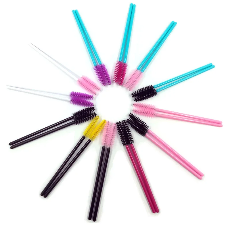 50 шт. косметические ресницы с бриллиантами кисти Кристальные щеточки тушью для