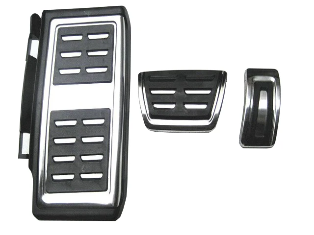 3PCS AT Педаль из нержавеющей стали для VW GOLF 7 GTi MK7 Lamando POLO A05 Passat B8 Skoda Октавия Рапид 5E 5F A7+ автомобильные аксессуары - Название цвета: 3PCS AT