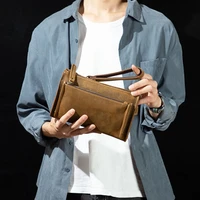 mens leather clutches retro crazy horse leather mens clutches business and leisure trend cowhide mens mobile phone bags