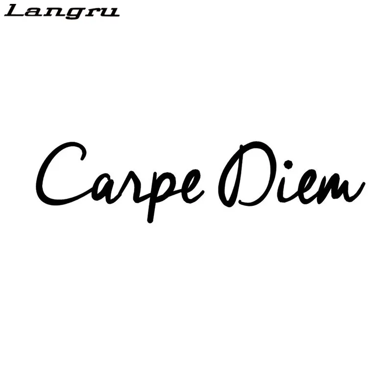 Langru персонализированные Carpe Diem модные тексты автомобильные виниловые наклейки