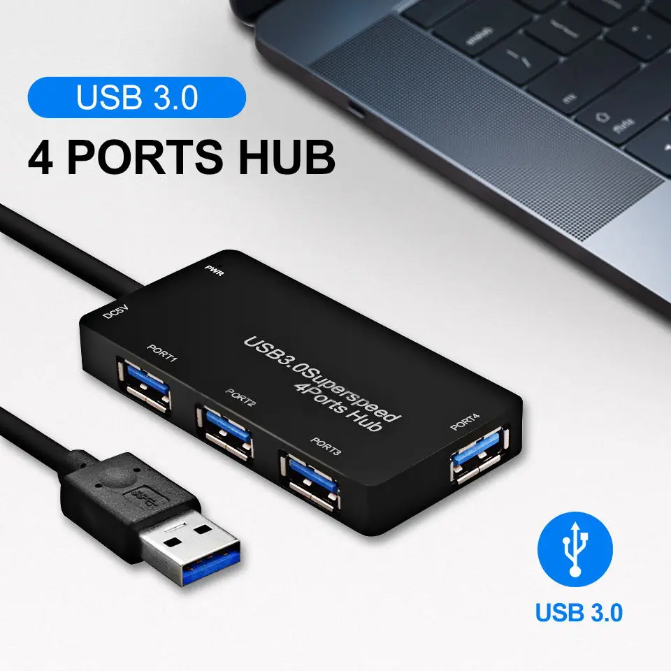 

Мини-USB-разветвитель, 3,0 дюйма, 5 Гбит/с, 4 порта