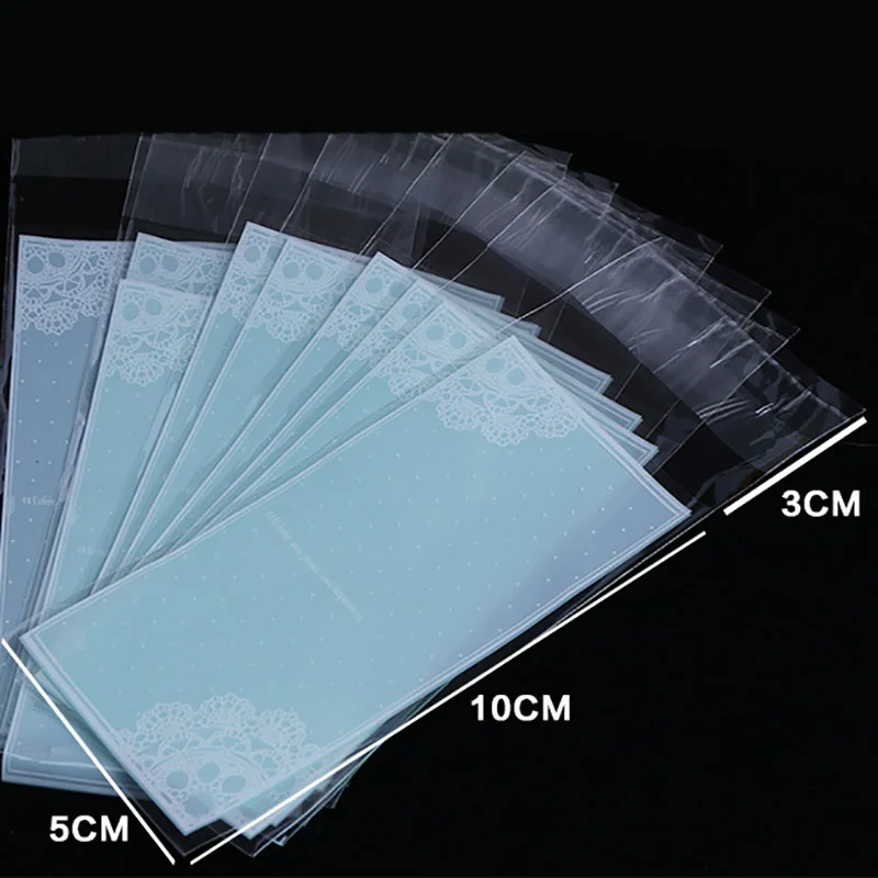 100 шт. Упаковочные пакеты с принтом кружевные розовые точки вечерние Подарочный