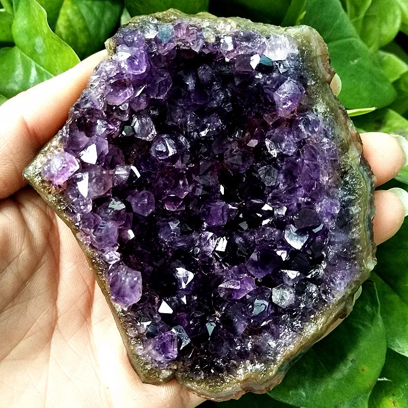 

High quality Uruguay stone amethyst geode crystal quartz cluster home decor display amethyste pierre naturelle